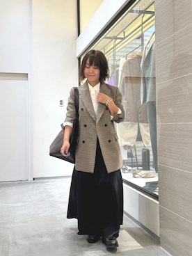 「THE PAUSE（ザ ポーズ）のアイテム」を使った、take3momさん（レディース・149cm）の秋コーディネート