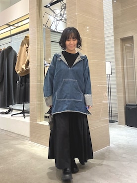 「THE PAUSE（ザ ポーズ）のアイテム」を使った、take3momさん（レディース・149cm）の冬コーディネート