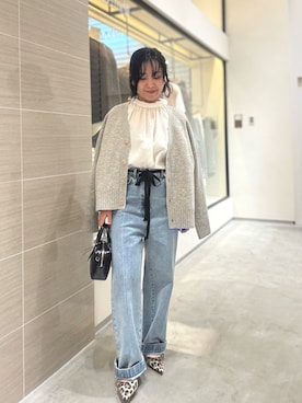 「アイテム（パンプス、イエロー系）」を使った、take3momさん（レディース・149cm）の秋コーディネート