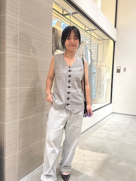 「アイテム（チョーカー）」を使った、take3momさん（レディース・149cm）の夏コーディネート