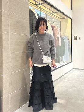 「アイテム（チョーカー）」を使った、take3momさん（レディース・149cm）の冬コーディネート