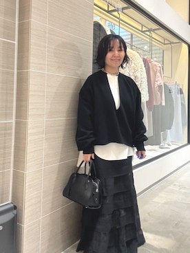 「アイテム（ボストンバッグ）」を使った、take3momさん（レディース・149cm）の秋コーディネート