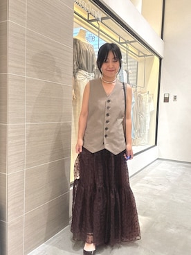 「アイテム（ベスト）」を使った、take3momさん（レディース・149cm）の夏コーディネート