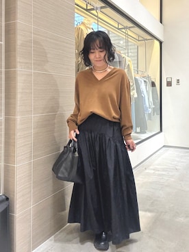 「THE PAUSE（ザ ポーズ）のアイテム」を使った、take3momさん（レディース・149cm）の冬コーディネート