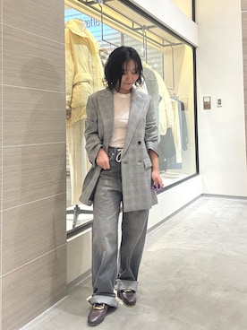 「アイテム（テーラードジャケット）」を使った、take3momさん（レディース・149cm）の冬コーディネート