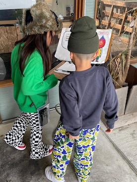 「お正月」｜「アイテム（ニットキャップ/ビーニー）」を使った、mikaさん（キッズ・120cm）の冬コーディネート