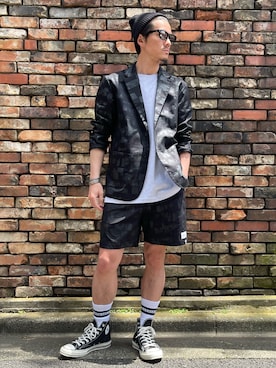 「MSML（エムエスエムエル）のアイテム」を使った、TANAKA (GARDEN CREW)さん（メンズ・173cm）の夏コーディネート