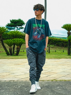 「MSML（エムエスエムエル）のアイテム（アクセサリー）」を使った、TANAKA (GARDEN CREW)さん（メンズ・173cm）の夏コーディネート