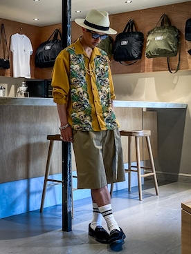 「MSML（エムエスエムエル）のアイテム」を使った、TANAKA (GARDEN CREW)さん（メンズ・173cm）の秋コーディネート