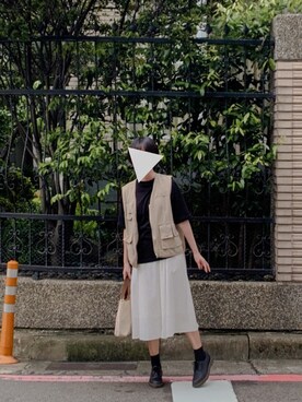 「釣魚背心」｜carine 🇹🇼さん（レディース・153cm）の夏コーディネート