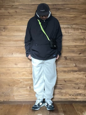 「L.L.Bean（エルエルビーン）のアイテム（ナイロンジャケット）」を使った、ISOPさん（メンズ・170cm）の冬コーディネート