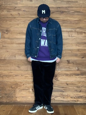 「EBBETS FIELD FLANNELS（エベッツフィールドフランネルズ）のアイテム」を使った、ISOPさん（メンズ・170cm）の冬コーディネート