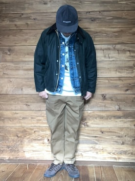 「アイテム（ブルゾン）」を使った、ISOPさん（メンズ・170cm）の冬コーディネート