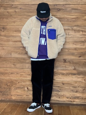 「グラミチ」｜「アイテム（ブルゾン）」を使った、ISOPさん（メンズ・170cm）の冬コーディネート