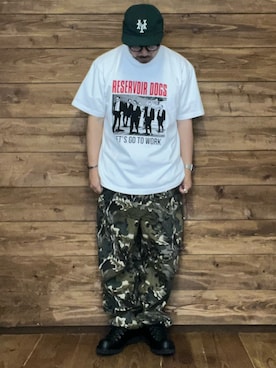 「アイテム（キャップ）」を使った、ISOPさん（メンズ・170cm）の夏コーディネート