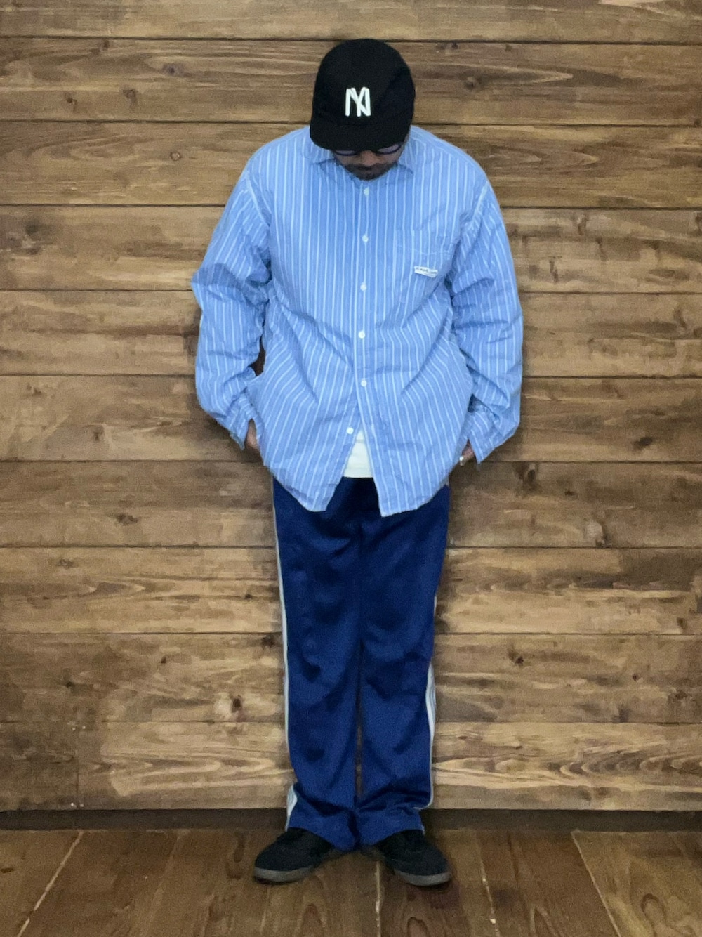 トップス Magazine Pocket Chain Stitch Shirt XXL CAHLUMN/Magazine Pocket Chain Stitch Open Collar Shirt