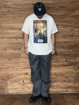 「アイテム（チノパンツ）」を使った、ISOPさん（メンズ・170cm）の夏コーディネート