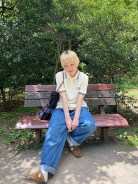 「no brand（ノーブランド）のアイテム」を使った、鈴石 風さん（レディース・156cm）の夏コーディネート