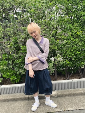 「アイテム（ポロシャツ）」を使った、鈴石 風さん（レディース・156cm）の秋コーディネート