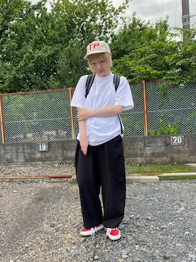 「VENCEEXCHANGE（ヴァンスエクスチェンジ）のアイテム」を使った、鈴石 風さん（レディース・156cm）の夏コーディネート