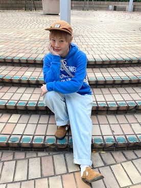 「アイテム（スリッポン）」を使った、鈴石 風さん（レディース・156cm）の秋コーディネート