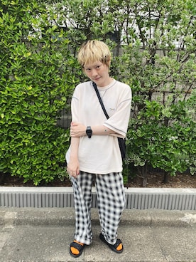 「アイテム（腕時計）」を使った、鈴石 風さん（レディース・156cm）の夏コーディネート