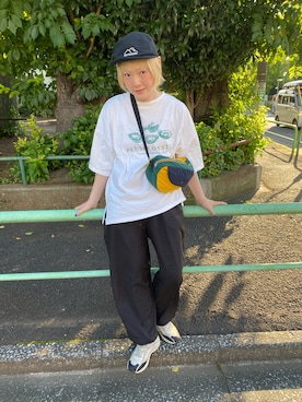 「FILA（フィラ）のアイテム」を使った、鈴石 風さん（レディース・156cm）の夏コーディネート