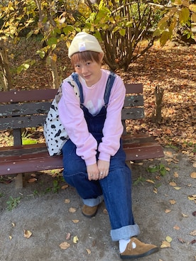 「アイテム（オールインワン・サロペット）」を使った、鈴石 風さん（レディース・156cm）の秋コーディネート