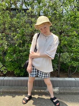「150cm台コーデ」｜「アイテム（パンツ）」を使った、鈴石 風さん（レディース・156cm）の夏コーディネート