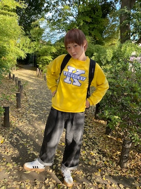 「アイテム（バックパック/リュック）」を使った、鈴石 風さん（レディース・156cm）の秋コーディネート