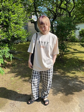 「no brand（ノーブランド）のアイテム（その他パンツ）」を使った、鈴石 風さん（レディース・156cm）の春コーディネート