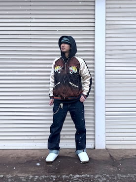 「SUBU(スブ)のアイテム」を使った、sekineamekajiさん(メンズ・168cm)の春コーディネート