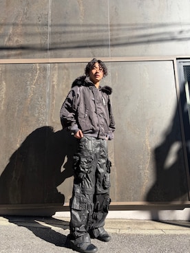 「アイテム（ミリタリージャケット）」を使った、りゅうやさん（メンズ・180cm）の秋コーディネート