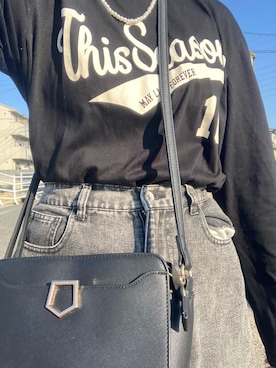 「Honeys（ハニーズ）のアイテム」を使った、Misakiさん（レディース・161cm）の秋コーディネート