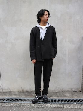 「5351 POUR LES HOMMES（ゴーサンゴーイチプールオム）のアイテム」を使った、Makoさん（メンズ・180cm）の冬コーディネート