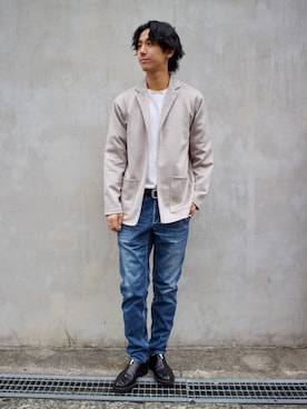 「5351 POUR LES HOMMES（ゴーサンゴーイチプールオム）のアイテム」を使った、Makoさん（メンズ・180cm）の秋コーディネート