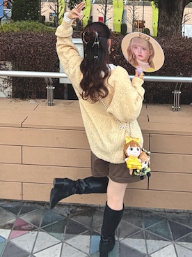 「JUNOAH（ジュノア）のアイテム」を使った、takanaさん（レディース・158cm）の冬コーディネート