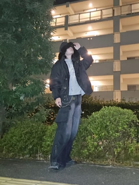 「アイテム（カーゴパンツ）」を使った、Yuuma'さん（メンズ・183cm・20代）の秋コーディネート