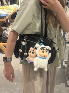 「LOWRYS FARM（ローリーズファーム）のフィブリルイージーコクーンパンツ 664956（その他パンツ、ベージュ系）」を使った、kahooo59さん（レディース・158cm）の夏コーディネート
