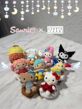 「LOWRYS FARM（ローリーズファーム）の【サンリオキャラクターズ】ヌイキーホルダー8 647243/GOODS（キーホルダー、その他）」を使った、kahooo59さん（レディース・158cm）の春コーディネート