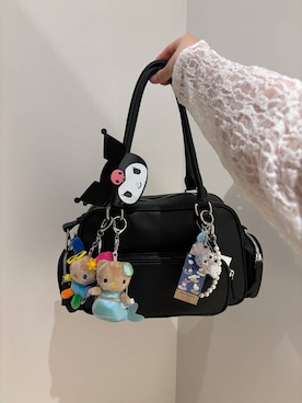 「LOWRYS FARM（ローリーズファーム）の【サンリオキャラクターズ】ヌイキーホルダー8 647243/GOODS（キーホルダー、その他）」を使った、kahooo59さん（レディース・158cm）の春コーディネート