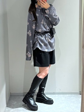 「アイテム（シュシュ）」を使った、kahooo59さん（レディース・158cm）の秋コーディネート