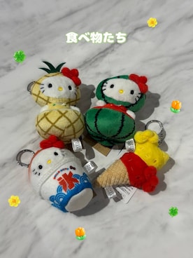 「LOWRYS FARM（ローリーズファーム）の【サンリオキャラクターズ】ヌイキーホルダー8 647243/GOODS（キーホルダー、その他）」を使った、kahooo59さん（レディース・158cm）の春コーディネート