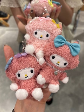 「LOWRYS FARM（ローリーズファーム）の【マイスウィートピアノ】ぬいキーホルダー 666167 /GOODS（キーホルダー、その他）」を使った、kahooo59さん（レディース・158cm）の夏コーディネート