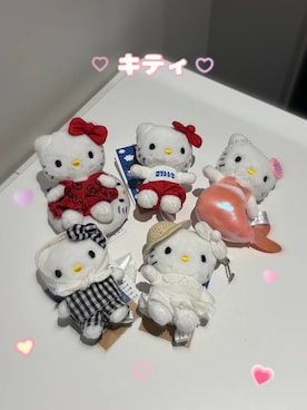 「LOWRYS FARM（ローリーズファーム）の【サンリオキャラクターズ】ヌイキーホルダー8 647243/GOODS（キーホルダー、その他）」を使った、kahooo59さん（レディース・158cm）の春コーディネート