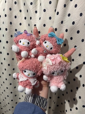 「LOWRYS FARM（ローリーズファーム）の【マイスウィートピアノ】ぬいキーホルダー 666167 /GOODS（キーホルダー、その他）」を使った、kahooo59さん（レディース・158cm）の夏コーディネート