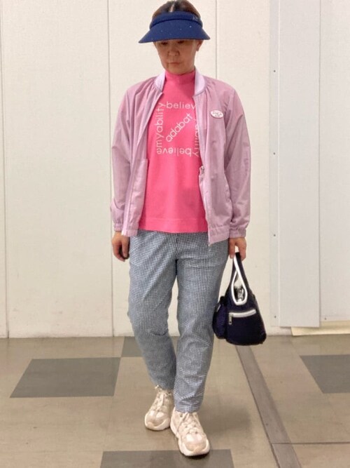 adabat アダバット　プリントブルゾン　ピンク系 大丸梅田店 アダバット村田 恵さんのその他パンツを使った