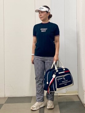 「adabat（アダバット）のアイテム」を使った、村田　恵さん（レディース・160cm）の春コーディネート