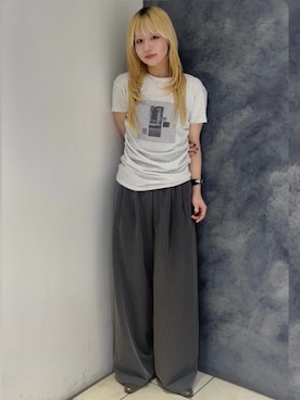 「アイテム（アクセサリー）」を使った、唯さん（レディース・161cm）の春コーディネート