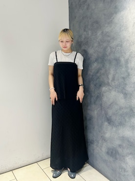 「KBF（ケイビーエフ）のアイテム（シューズ）」を使った、唯さん（レディース・161cm）の春コーディネート